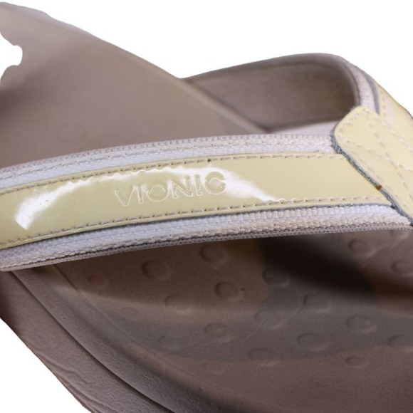 Vionic Flip Flop Sandals Slip On Yellow Size 8 - Picture 4 of 6